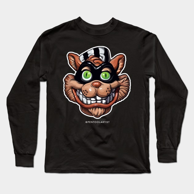 Cat Burglar Long Sleeve T-Shirt by pentoolarts
